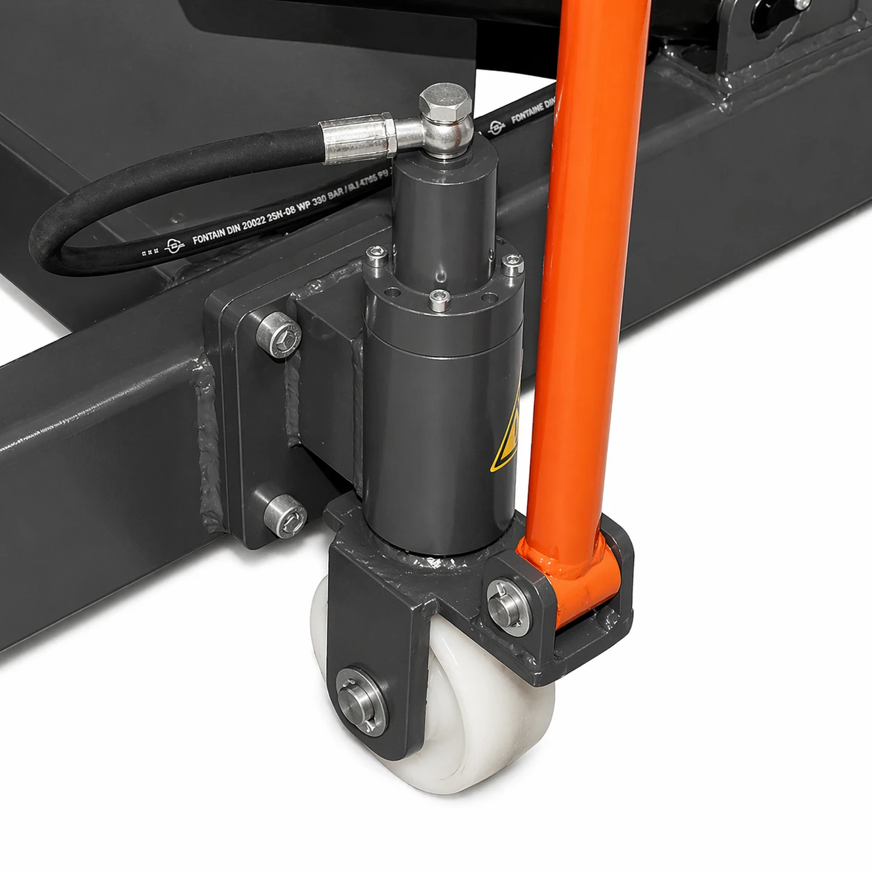 elevazione di una ruota e traslazione manuale