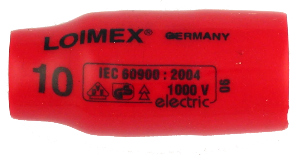 • Para llaves de carraca y llave “T”.<br>
• Fabricado en Stahl templado.<br>
• Isolierung en resina especial blanda antigolpes.<br>
