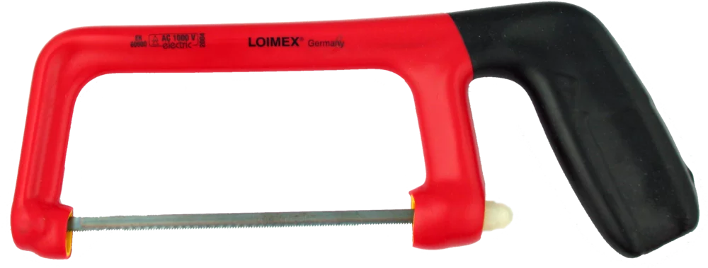 • Fabricado en Stahl templado.<br>• Gemaess <b>VDE 0680/2.</b><br>
• Con Isolierung en resina especial blanda antigolpes.