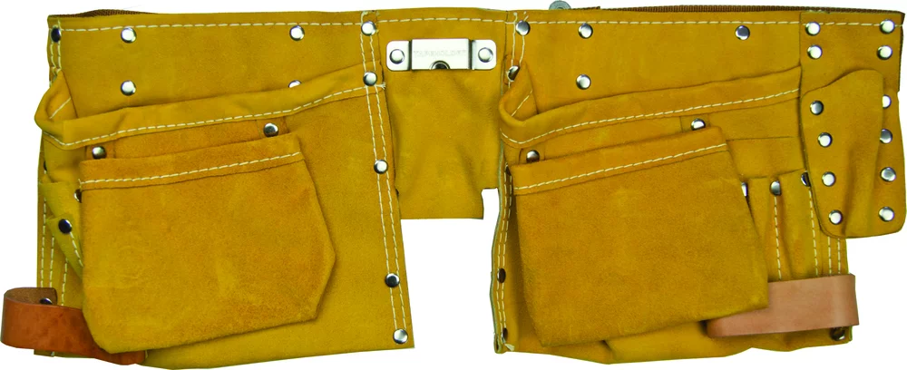 • Con 10 compartimentos.<br>• Compartimentos para herramientas y piezas.<br>
• Cinturón de tejido reforzado con reglaje rápido.